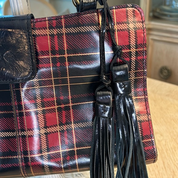 Patricia Nash Rienzo Satchel - Autumn Plaid Purse - Picture 9 of 15